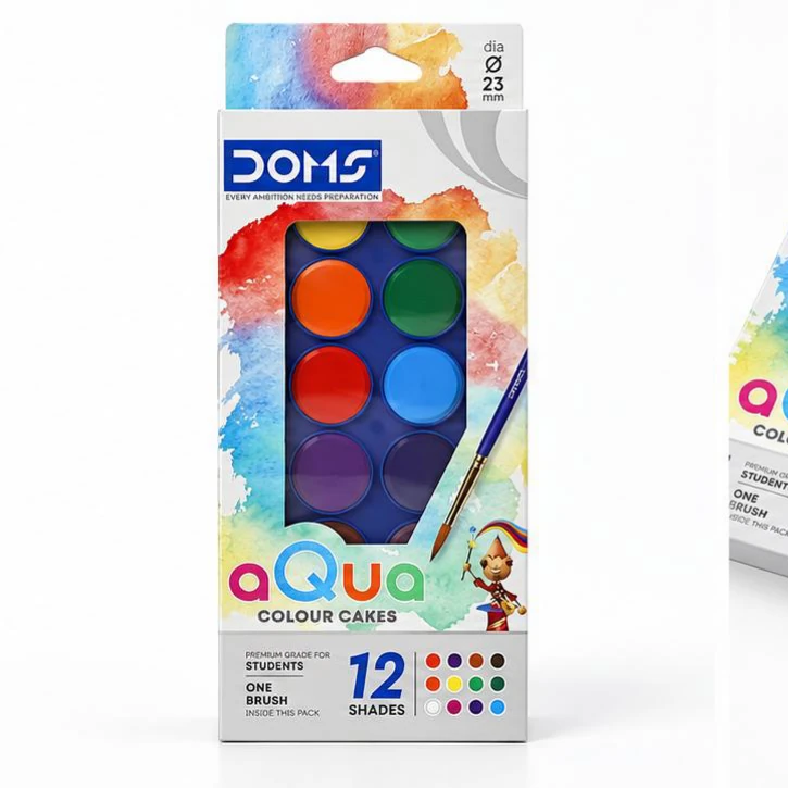 DOMS Aqua Colour Cakes - 12 Shades
