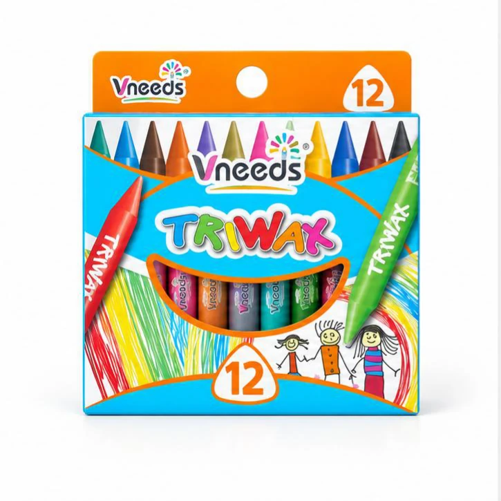 Vneeds Triwax Crayons - 12 Colours