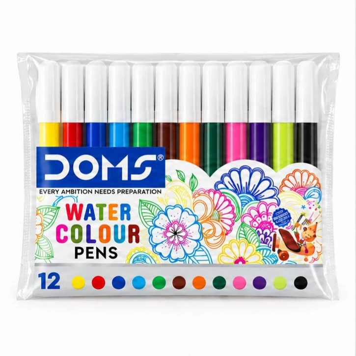 DOMS Water Colour Pens - 12 Colours