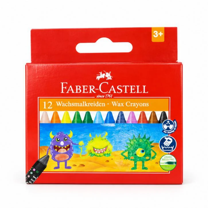 Faber-Castell Wax Crayons - 12 Colours