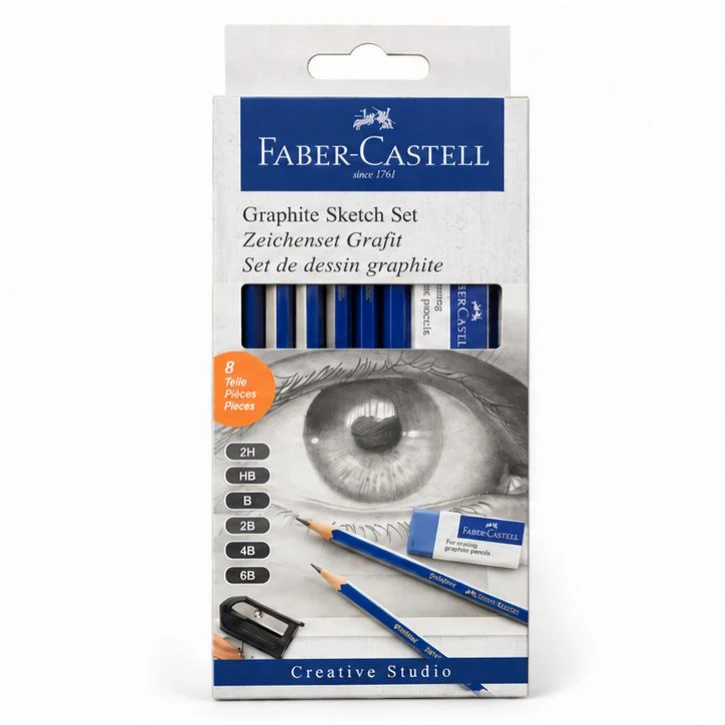 Faber-Castell Graphite Sketch Set - 8 Pieces