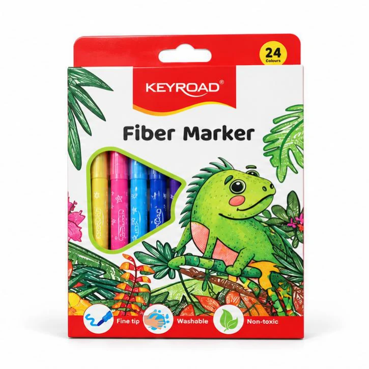 KEYROAD Fiber Markers - 24 Colours