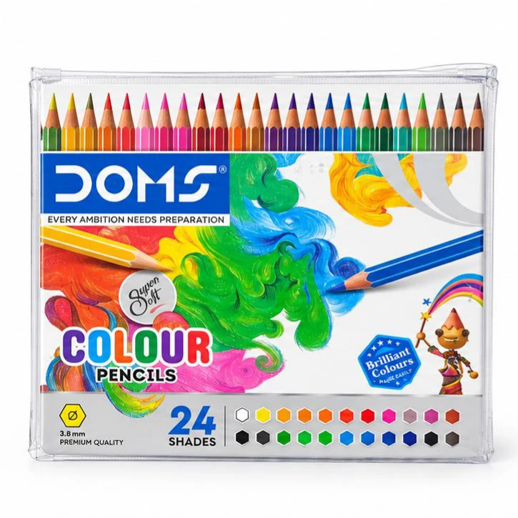 DOMS Super Soft Colour Pencils - 24 Shades