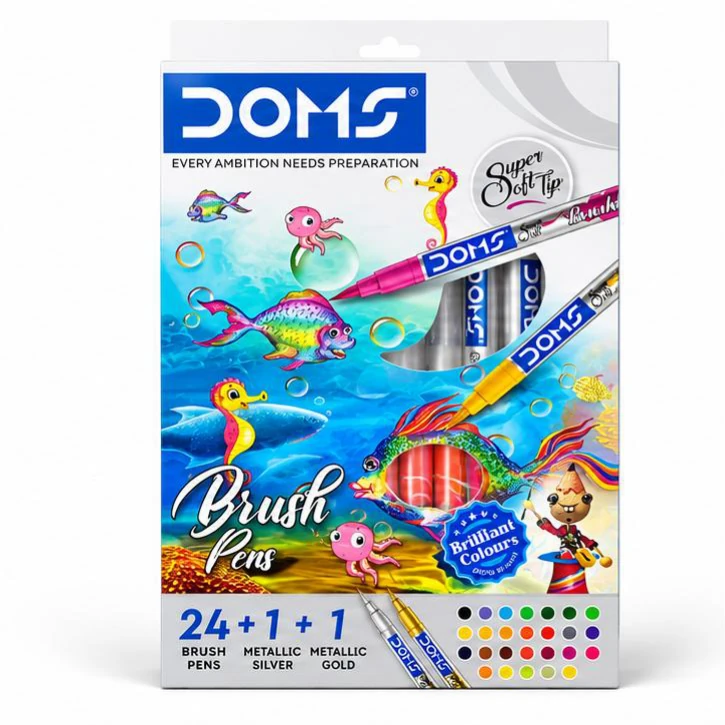 DOMS Brush Pens - 24 + 1 + 1