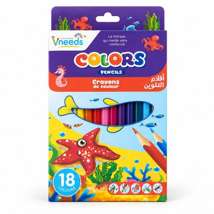 Vneeds Colour Pencils - 18 Colours