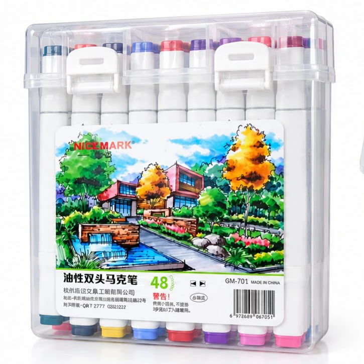 Nice Mark GM-701 Alcohol Markers - 48 Colours