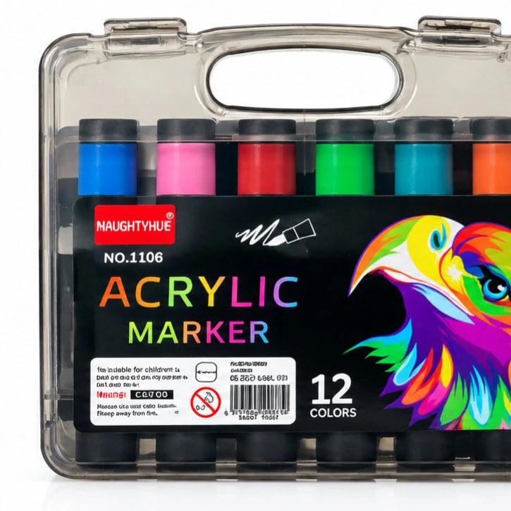 Acrylic Markers - 12 Colours