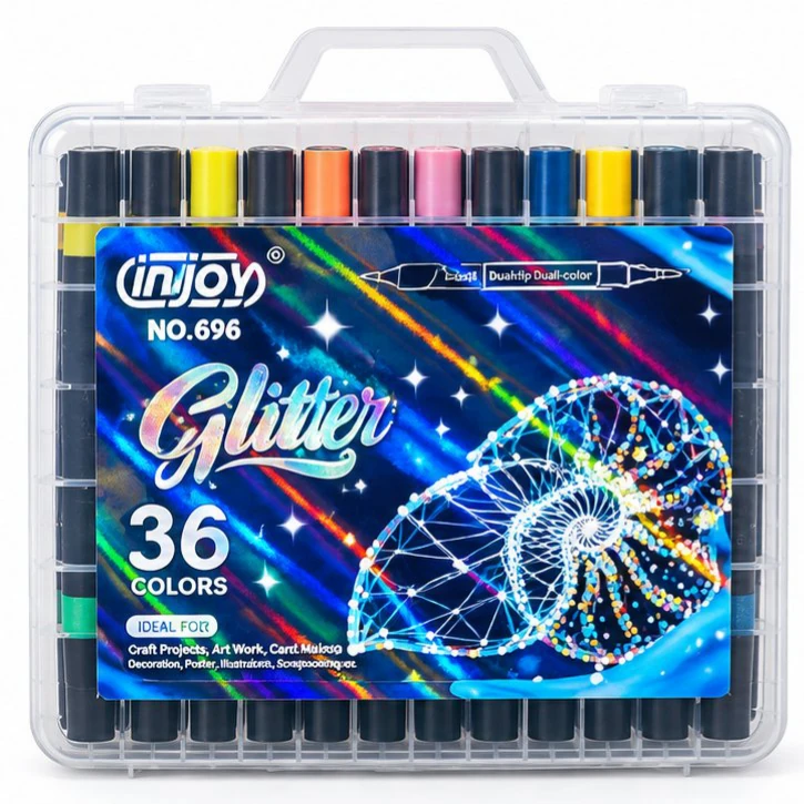 Injoy No.696 Glitter Markers - 36 Colours