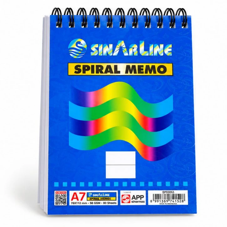 Sinarline A7 80-sheet Spiral Memo