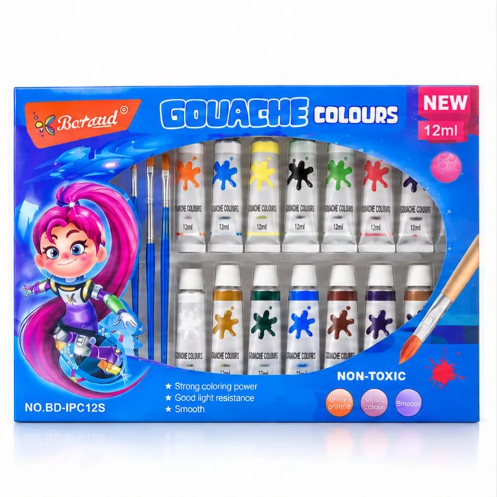 Bertrand Gouache Colours 12 x 12 ml